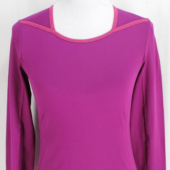 The North Face Athletic Top Womens S Purple Long Sleeve Thumb Holes Workout - Picture 2 of 7